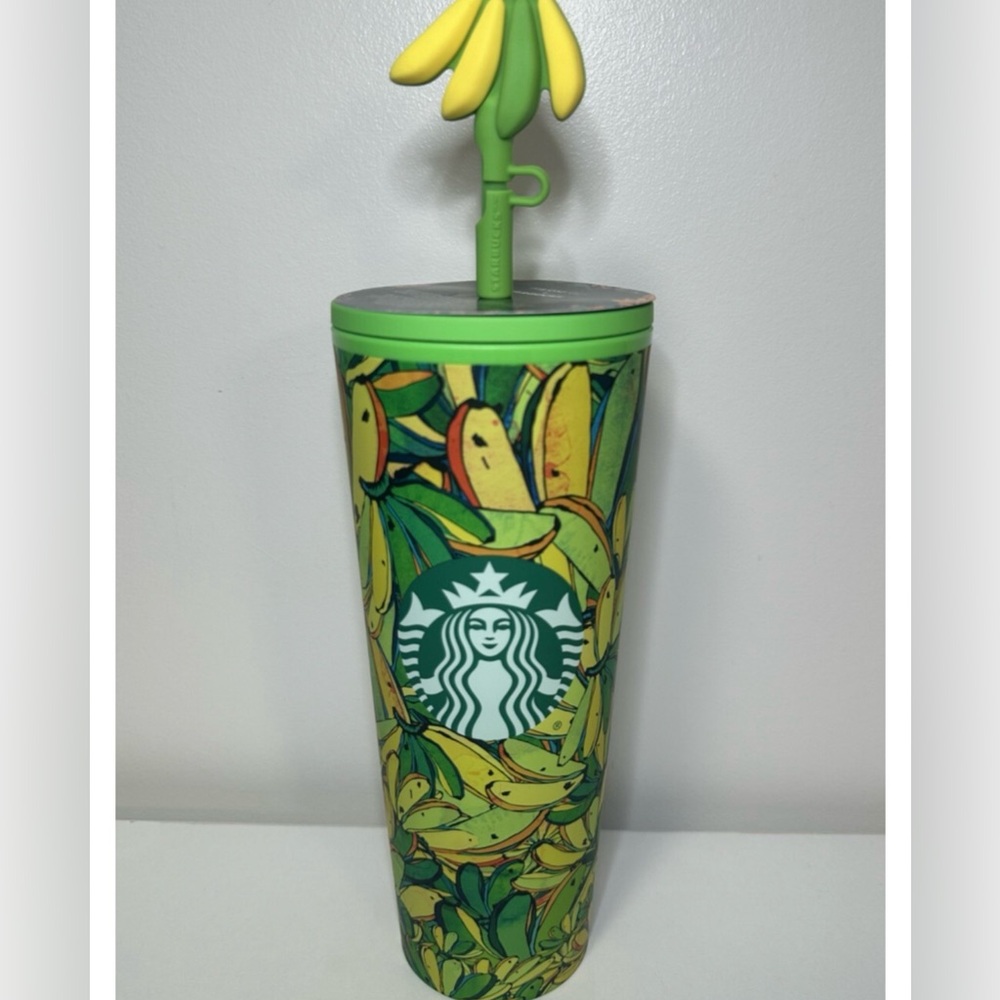NWT Farm Rio x Starbucks Green and Yellow Banana Tumbler